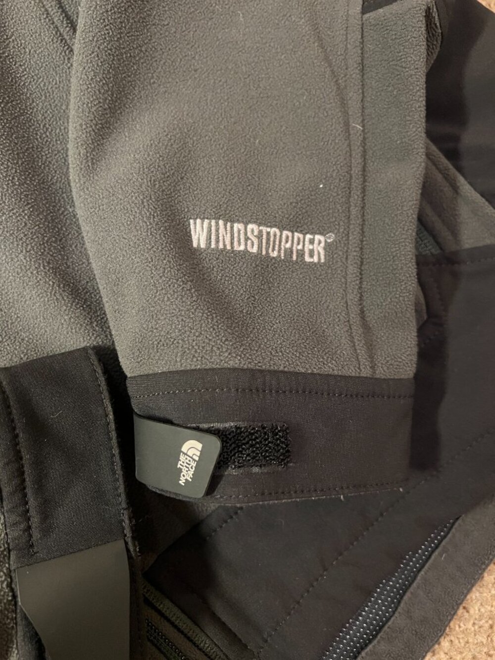 THE NORTH FACE Windstopper Hybrid Softshell Jacket Men's Size Large Black/Grey - Picture 6 of 8